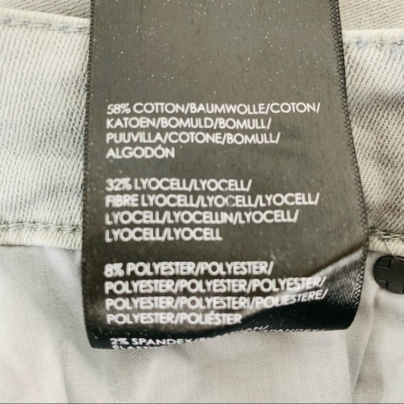 Liverpool size 0 / 25 The Walking Fossil Gray Stretch Jean Shorts NEW - Picture 10 of 12